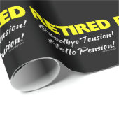 Gepensioneerd Hellow Pensioen (donker) Cadeaupapier (Rol Hoek)