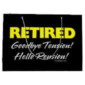 Gepensioneerd Hellow Pensioen (donker) Groot Cadeauzakje (Achterkant)