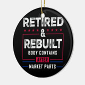 Gepensioneerd herbouwd lichaam heup knie gewricht  keramisch ornament (Links)