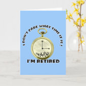 Gepensioneerd horloge kaart (Gele Bloem)