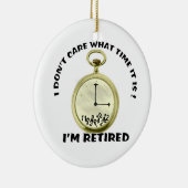 Gepensioneerd horloge keramisch ornament (Rechts)