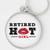 Gepensioneerd Hot Girl Sleutelhanger (Voorkant)