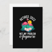 Gepensioneerd in 2022 Pensioen Novelty Flamingo Fl Kaart (Voorkant / Achterkant)