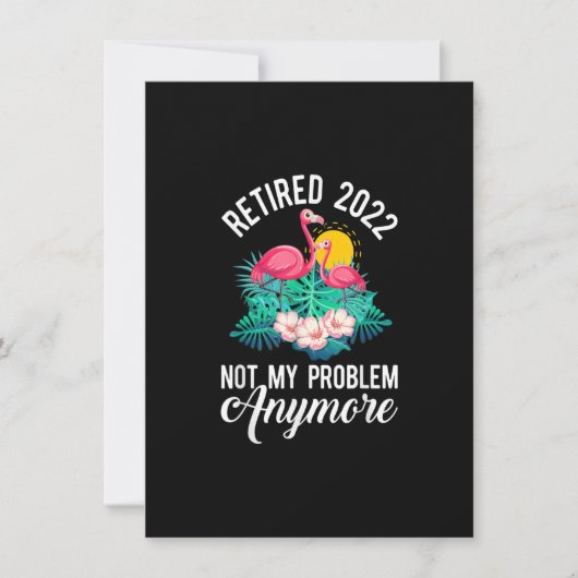 Gepensioneerd in 2022 Pensioen Novelty Flamingo Fl Kaart (Voorkant)