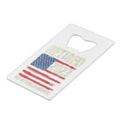 Gepensioneerd in 2023 creditkaart flessenopener (Voorkant Gekanteld)