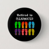 Gepensioneerd in Clearwater Ronde Button 5,7 Cm (Voorkant)