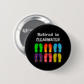 Gepensioneerd in Clearwater Ronde Button 5,7 Cm (Voorkant /achterkant)