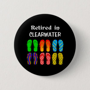 Gepensioneerd in Clearwater Ronde Button 5,7 Cm