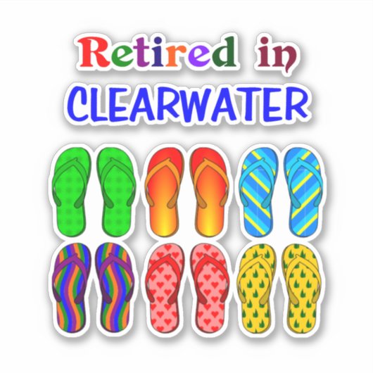 Gepensioneerd in Clearwater, Sticker (Voorkant)
