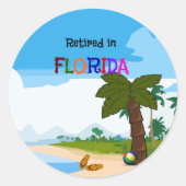 Gepensioneerd in Florida Ronde Sticker (Voorkant)