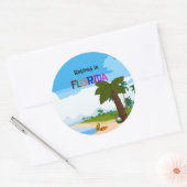 Gepensioneerd in Florida Ronde Sticker (Envelop)