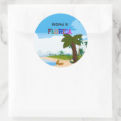 Gepensioneerd in Florida Ronde Sticker (Tas)