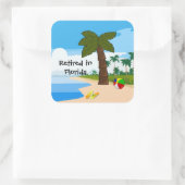 Gepensioneerd in Florida Vierkante Sticker (Tas)