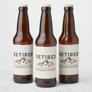 Gepensioneerd in het kader van de nieuwe beheersfo bier etiket