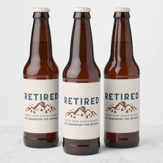 Gepensioneerd in het kader van de nieuwe beheersfo bier etiket (Flessen)