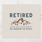 Gepensioneerd in het kader van de nieuwe beheersfo bier etiket (Enkel label)