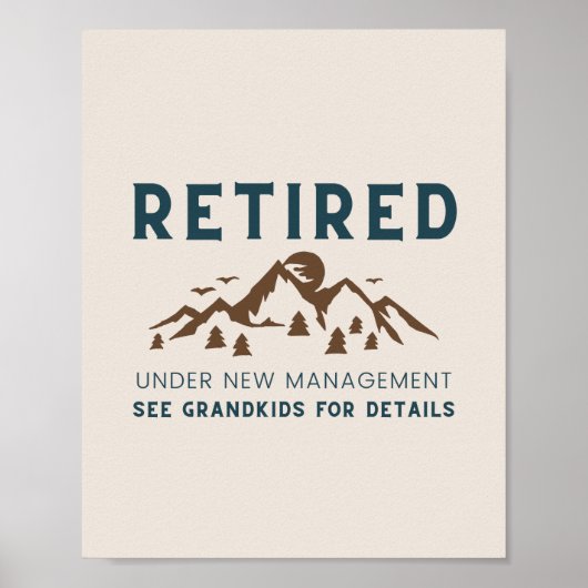 Gepensioneerd in het kader van de nieuwe beheersfo poster (Voorkant)