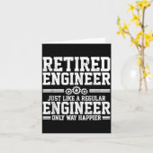 Gepensioneerd ingenieur engineering grappige uitsp kaart (Gele Bloem)