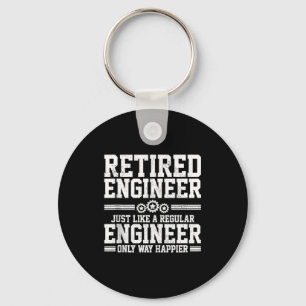 Gepensioneerd ingenieur engineering grappige uitsp sleutelhanger