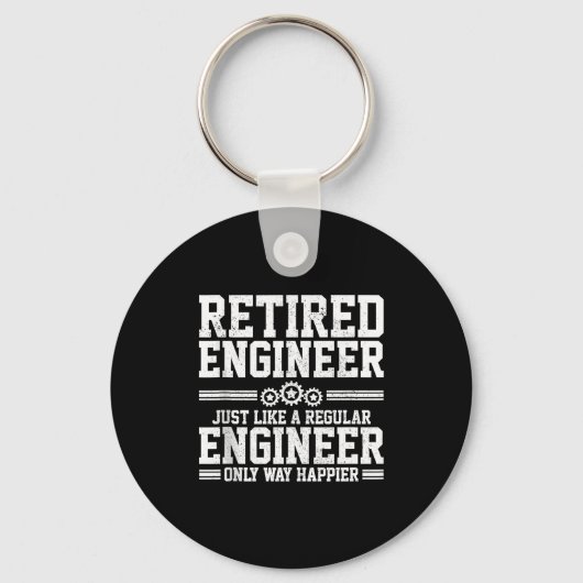 Gepensioneerd ingenieur engineering grappige uitsp sleutelhanger (Voorkant)