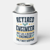 Gepensioneerd ingenieur Ingenieurs Verouderde Gelu Blikjeskoeler (Blikje Achterkant)