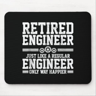 Gepensioneerd ingenieur techniek Funny zeggen pens Muismat