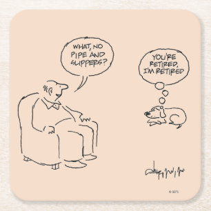 Gepensioneerd Kartonnen Onderzetters