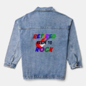 Gepensioneerd-Klaar aan Rock Denim Jacket (Achterkant)