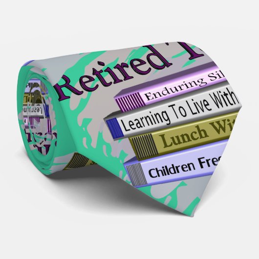 Gepensioneerd Leraar Funny Books Stropdas Mannen (Opgerold)