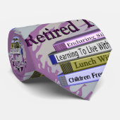 Gepensioneerd Leraar Funny Books Stropdas Mannen (Opgerold)