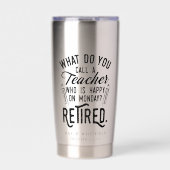 Gepensioneerd leraar Hoofd van School Pensioen Gag Geïsoleerde Drinkbeker (Voorkant)