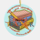 Gepensioneerd Leraar Motto rond ornament (Voorkant)