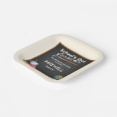 Gepensioneerd leraar schoolbord afscheidsfeest papieren bordje (Gebogen)