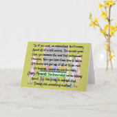 Gepensioneerd leraar verhaal kunst geschenken "gek kaart (Gele Bloem)