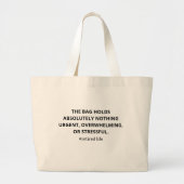 Gepensioneerd leven Canvas tas, Retirement Canvas  Grote Tote Bag (Voorkant)