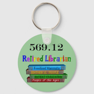 Gepensioneerd Librarian 569.0 (Dewey Decimal Syste Sleutelhanger