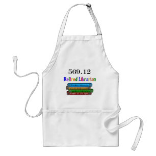 Gepensioneerd Librarian 569.0 (Dewey Decimal Syste Standaard Schort
