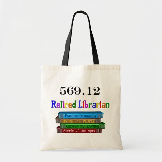 Gepensioneerd Librarian 569.0 (Dewey Decimal Syste Tote Bag (Voorkant)