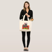 Gepensioneerd Librarian Book Birds III Grote Tote Bag (Voorkant (model))