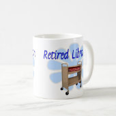 gepensioneerd Librarian Book Cart Design Koffiemok (Voorkant rechts)