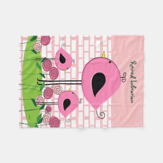Gepensioneerd Librarian Fleece Blanket Deken (Voorkant (Horizontaal))