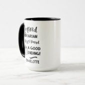 Gepensioneerd Librarian Funny Quote Mok (Voorkant links)