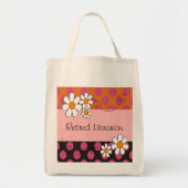 Gepensioneerd Librarian Tas Daisies Canvas tas (Voorkant)