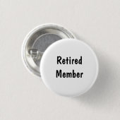 Gepensioneerd Lid Ronde Button 3,2 Cm (Voorkant /achterkant)