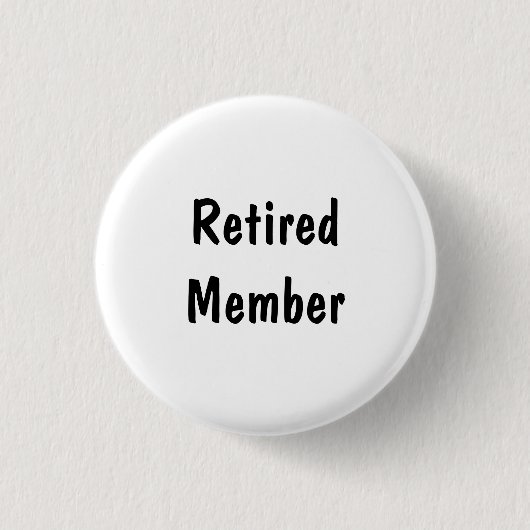 Gepensioneerd Lid Ronde Button 3,2 Cm (Voorkant)