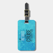 Gepensioneerd, liefde voor cruise- en liefdesleven bagagelabel (Voorkant verticaal)