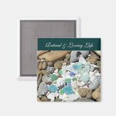 Gepensioneerd & Liefdevol Leven Ocean Beach magnet (Voorkant / Achterkant)