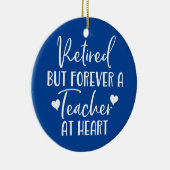 Gepensioneerd, maar altijd leraar aan het hart. keramisch ornament (Rechts)