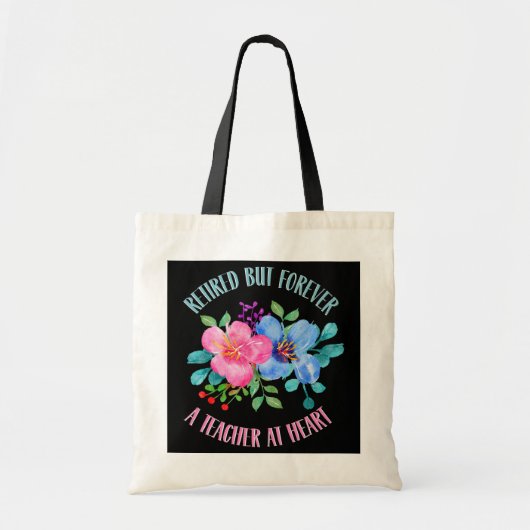 Gepensioneerd, maar altijd leraar in de hartleraar tote bag (Voorkant)