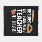 Gepensioneerd, maar altijd leraar in het hart fleece deken (Voorkant (Horizontaal))